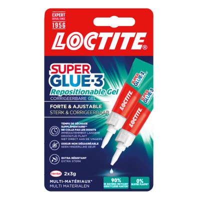 LOCTITE - Superglue-3 Repositionnable 2x3g