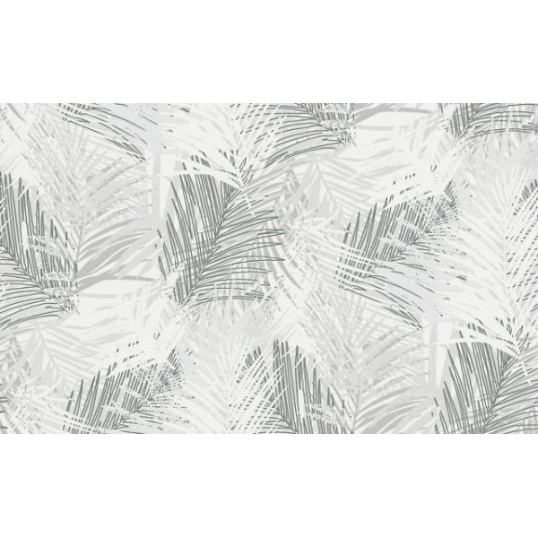 DECOR DESIGN - 10350-10 - Papier Peint Vinyle Expansé Sur Intissé Feuillage Gris