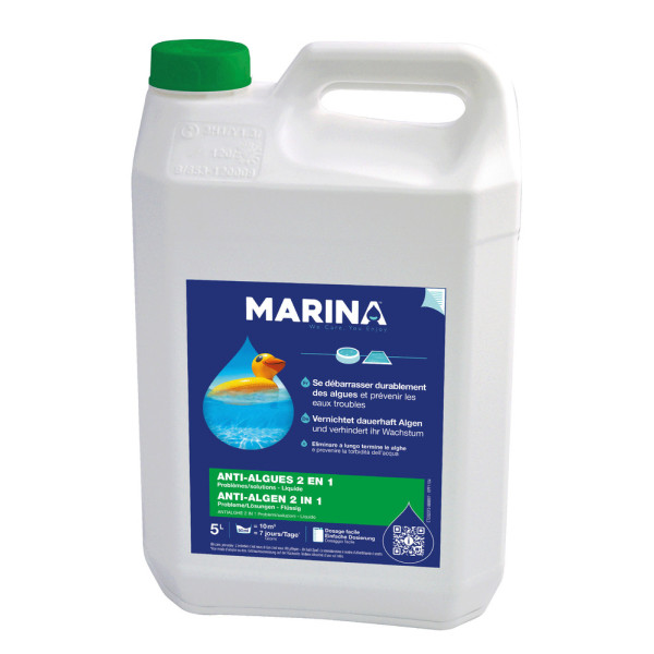 MARINA - Anti-Algues 2en1 Concentré TP2 Bidon 5L