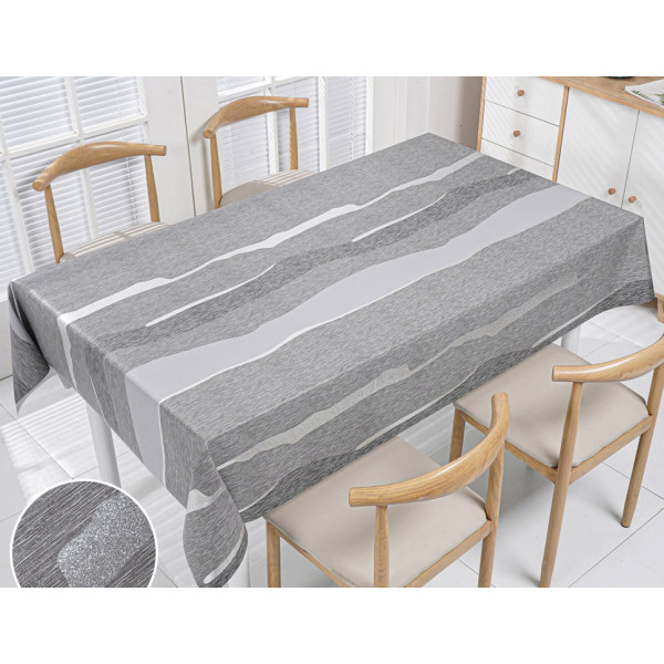 ACCESS DECO - Toile Cirée Déco Sillon Gris 140cmx20m