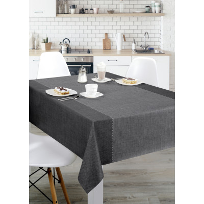 ACCESS DECO - Toile Cirée Déco 140cmx20m Étoffe Anthracite