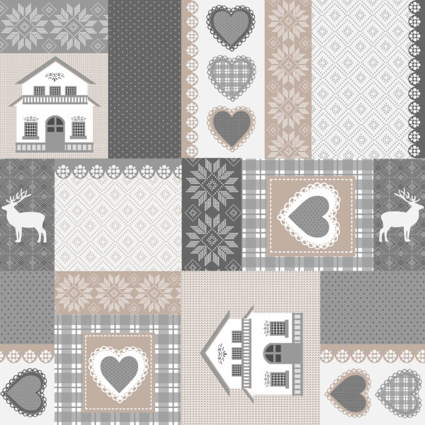 ACCESS DECO - Toile Cirée Déco 140cmx20m Vanoise Beige