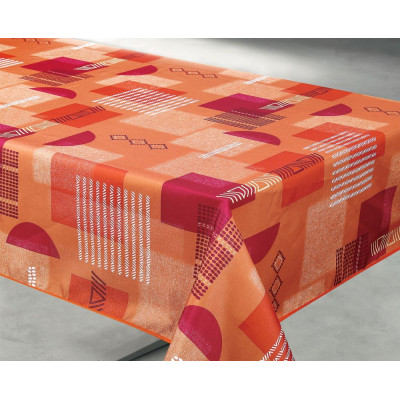 ACCESS DECO - Nappe Polyester 140x240cm Tessa Terracotta sur Cintre