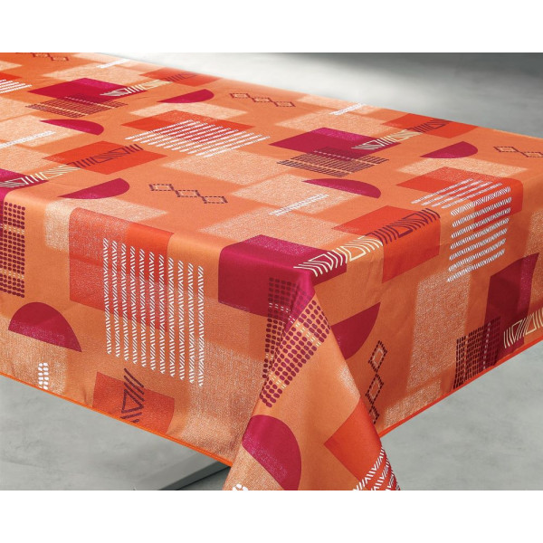 ACCESS DECO - Nappe Polyester 140x240cm Tessa Terracotta sur Cintre