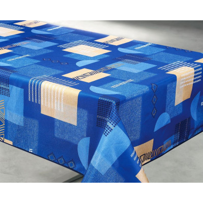 ACCESS DECO - Nappe Polyester 140x240cm Tessa Bleu Paon sur Cintre