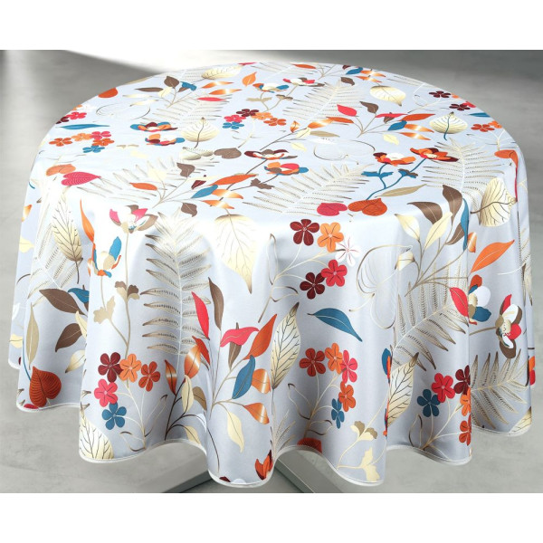 ACCESS DECO - Nappe Polyester Ronde Ø160cm Oxana Beige sur Cintre