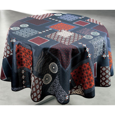 ACCESS DECO - Nappe Polyester Ronde Ø160cm Ambre Gris sur Cintre