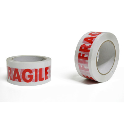 GEKO - Ruban Adhésif d'Emballage Fragile 50mmx66m