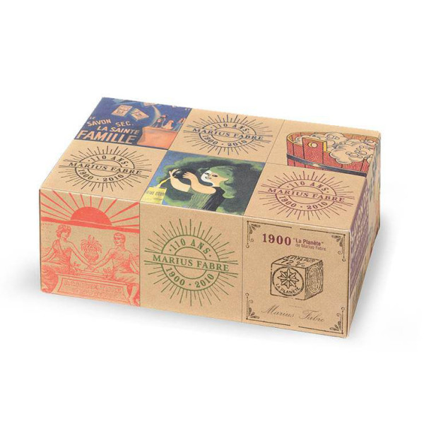 MARIUS FABRE - Coffret 6 Savons de Marseille 200g Collector 110 ans