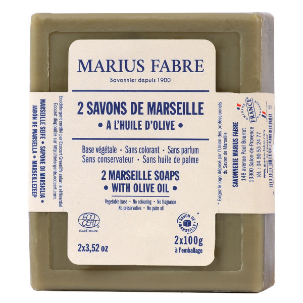 MARIUS FABRE - Savons de Marseille à l'Huile d'Olive 2x100g