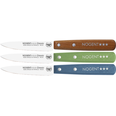 NOGENT 3 ETOILES - Couteau d'Office Bois 9cm Couleur
