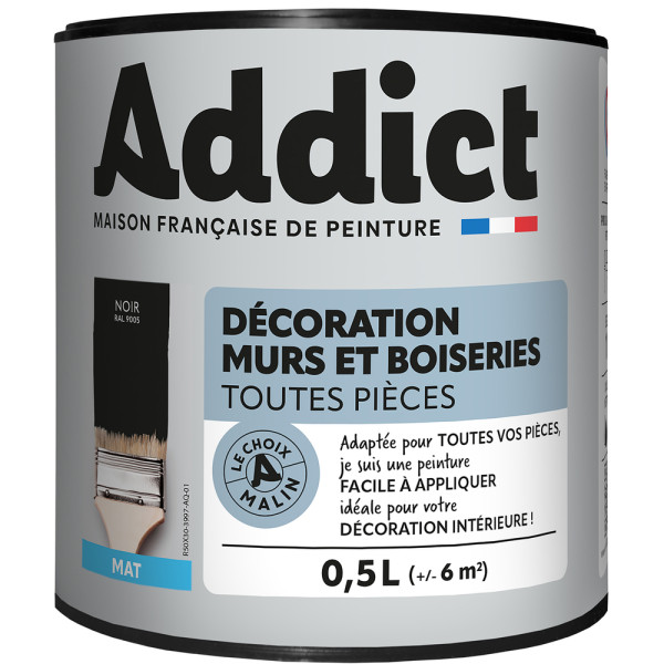 ADDICT - Peinture Décoration Murs et Boiseries Mat 0.5L