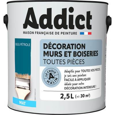 ADDICT - Peinture Décoration Murs et Boiseries Mat 2.5L