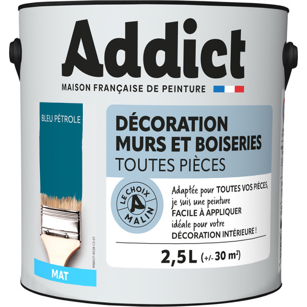 ADDICT - Peinture Décoration Murs et Boiseries Mat 2.5L