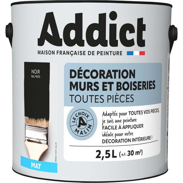 ADDICT - Peinture Décoration Murs et Boiseries Mat 2.5L