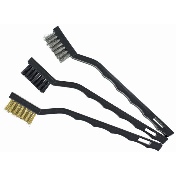 EVOE - 3 Mini Brosses Métalliques Manche Plastique