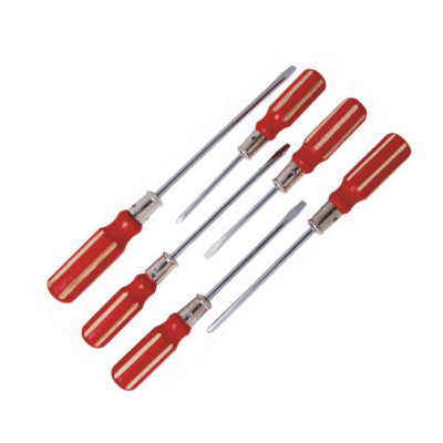 EVOE - Lot de 6 Tournevis Manche en Bois