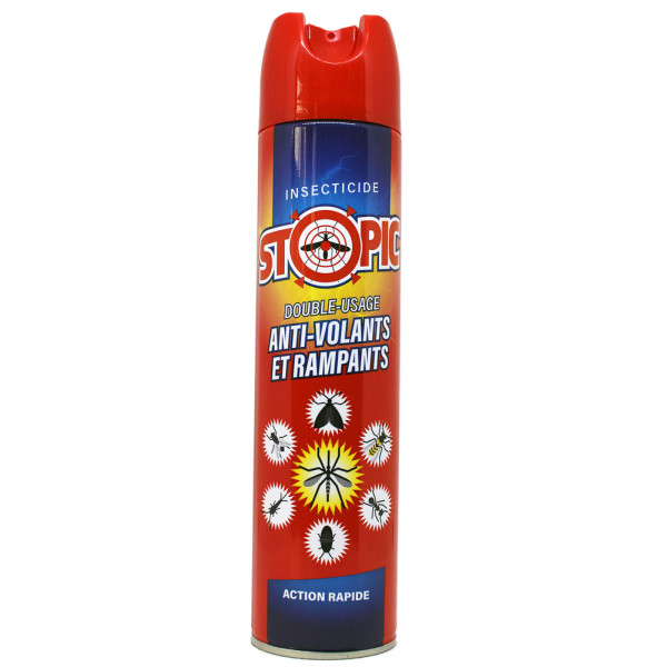 STOPIC - Insecticide Double Usage Anti-Volant et Rampants Aérosol 400ml