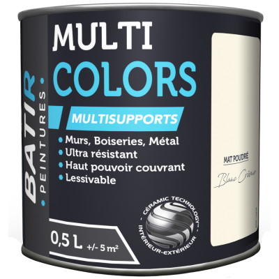 BATIR - BATIR Multicolors Peinture Multisupports Mat Poudré 0.5L