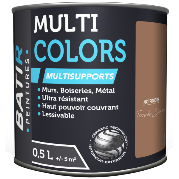 BATIR - BATIR Multicolors Peinture Multisupports Mat Poudré 0.5L