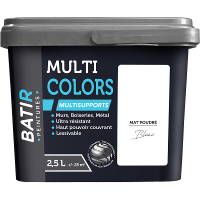 BATIR - BATIR Multicolors Peinture Multisupports Mat Poudré 2.5L