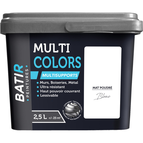 BATIR - BATIR Multicolors Peinture Multisupports Mat Poudré 2.5L