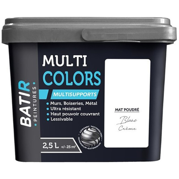 BATIR - BATIR Multicolors Peinture Multisupports Mat Poudré 2.5L