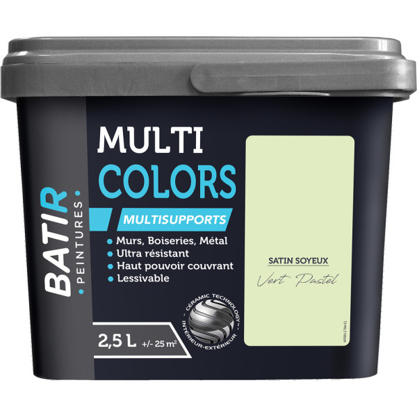 BATIR - BATIR Multicolors Peinture Multisupports Satin Soyeux 2.5L