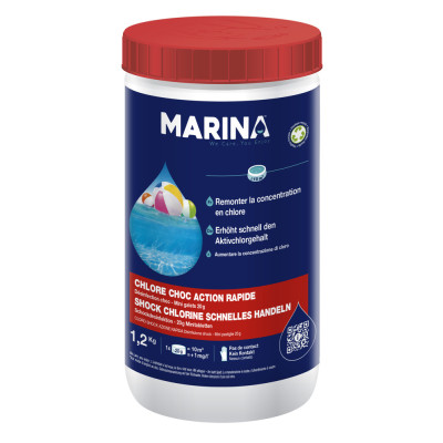 MARINA - Chlore Choc Action Rapide Mini Galets 20g 1.2kg