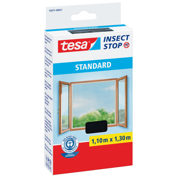 TESA - Moustiquaire de Fenêtre Standard 1.10x1.30m