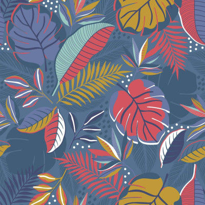 ACCESS DECO - Toile Cirée Déco Emma Bleu 140cm x 20m