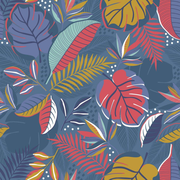 ACCESS DECO - Toile Cirée Déco Emma Bleu 140cm x 20m