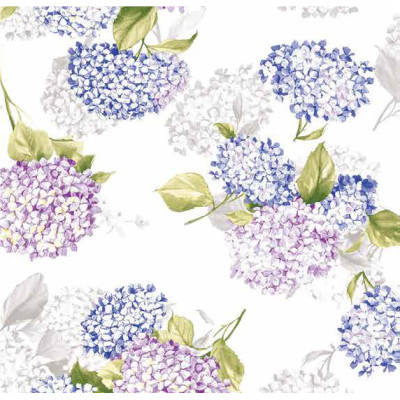 ACCESS DECO - Toile Cirée Déco Hortensia 140cm x 20m