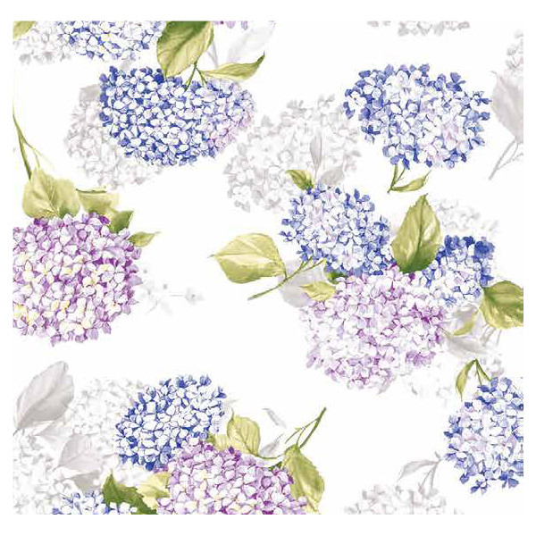 ACCESS DECO - Toile Cirée Déco Hortensia 140cm x 20m