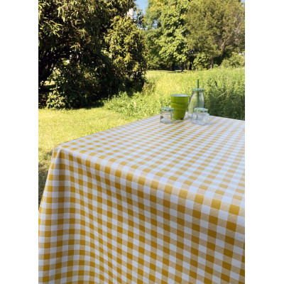 ACCESS DECO - Toile Cirée Déco Normandie Jaune 140cm x 20m