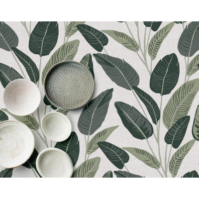 ACCESS DECO - Toile Cirée Déco Wille Green 140cm x 20m