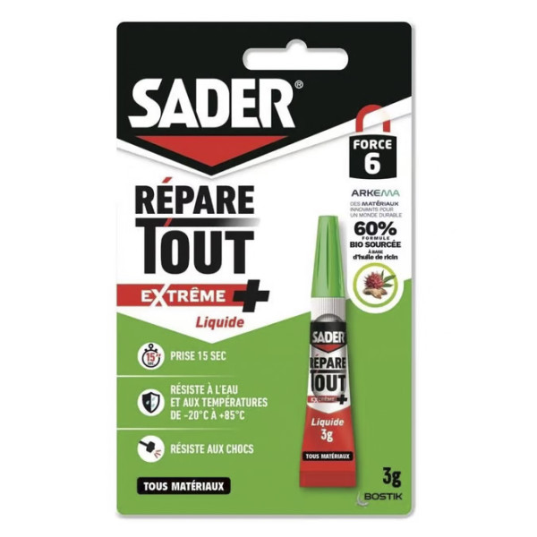 SADER - Répare Tout Extrême + Liquide Tube de 3g