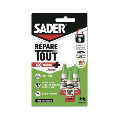 SADER - Répare Tout Extrême + Liquide 3x1g Mini Tubes