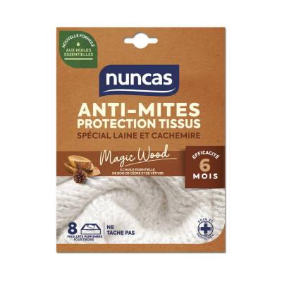NUNCAS - Anti-Mites Tiroirs Protection Tissus 8 Feuillets