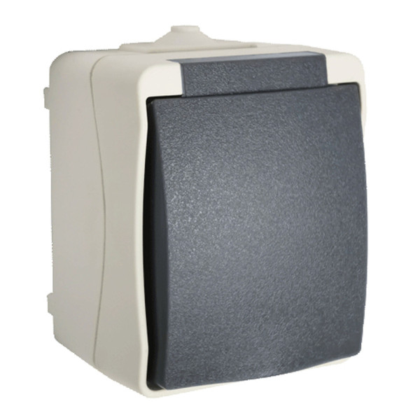 PROFILE - Interrupteur Unipolaire Semi Étanche IP44 Gris