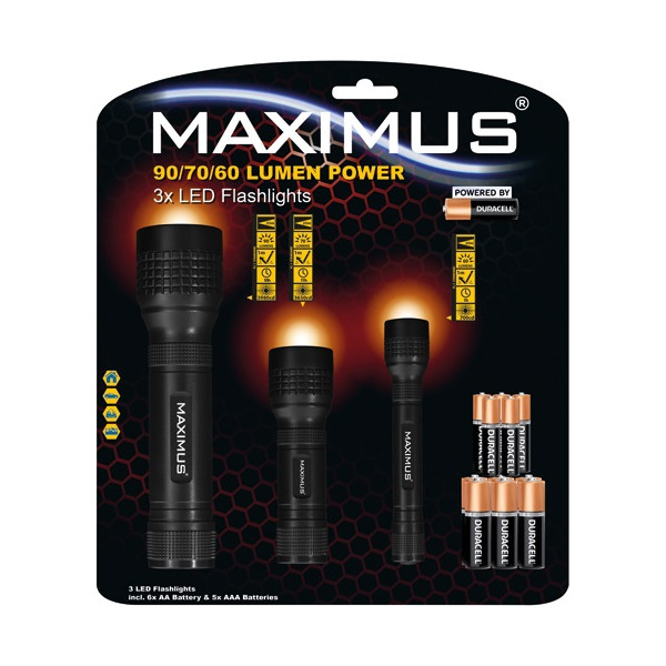 Lampe torche x3 60 70 90 lumens