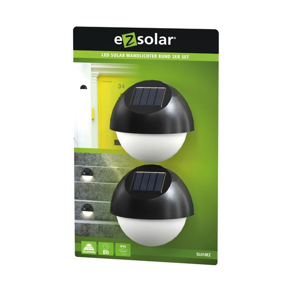 Appliques solaires detecteur de pénombre rondes boite de 2