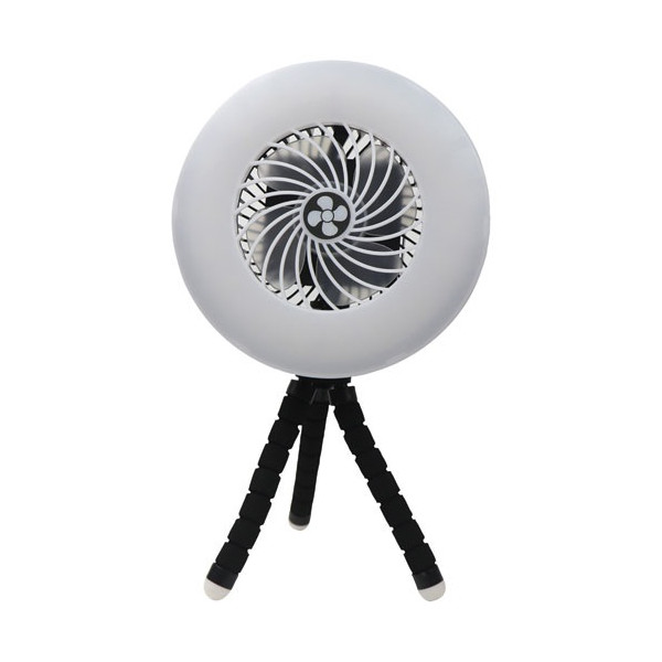 Lampe ventilateur de camping 4 w 200 lm blanc gris