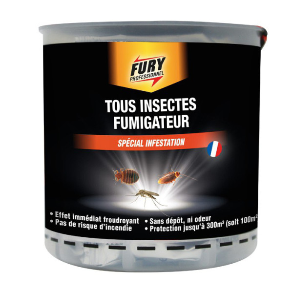 FURY - Fumigateur Tous Insectes 100m²  Boite 20g TP18