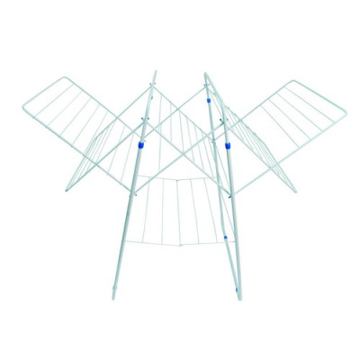 Séchoir accordéon 33m blanc et bleu