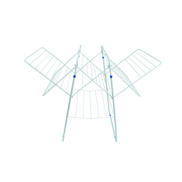 M S V - Séchoir Accordéon 33m Blanc et Bleu