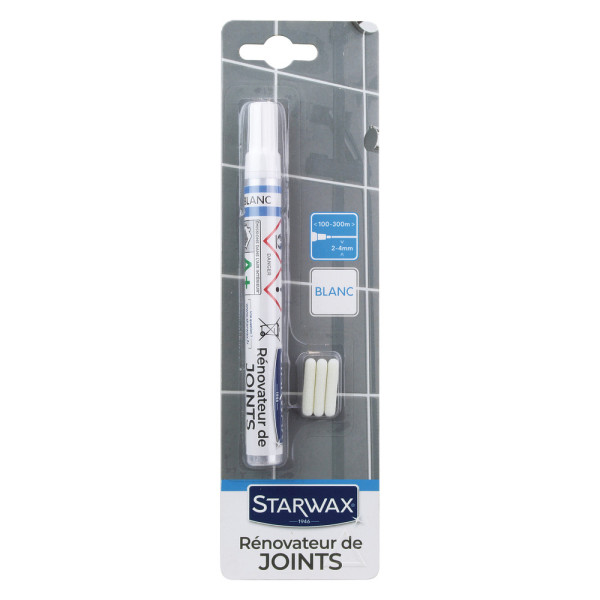 STARWAX - Feutre Rénovateur Joints Blanc 9ml