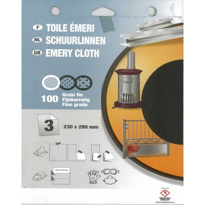 Pochette de 3 feuilles toile Emeri