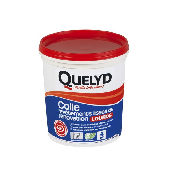 QUELYD - Colle de Revêtements Lisses de Rénovation Lourds