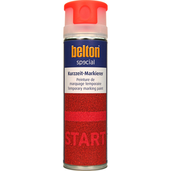 BELTON - Peinture SPECIAL Marquage Temporaire Aérosol 500ml Rouge
